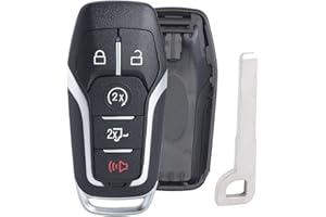 Keymall Remote Key Fob Case Shell Cover for Ford F150/F250 2015 2016 2017(FCC ID:M3N-A2C31243300 P/N:164-R8117) 5 Buttons,Just a Key Shell