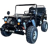 Venom 125CC Willys Go Kart | Coolster Go-Kart for Young Adults | Gas-Powered Semi-Automatic