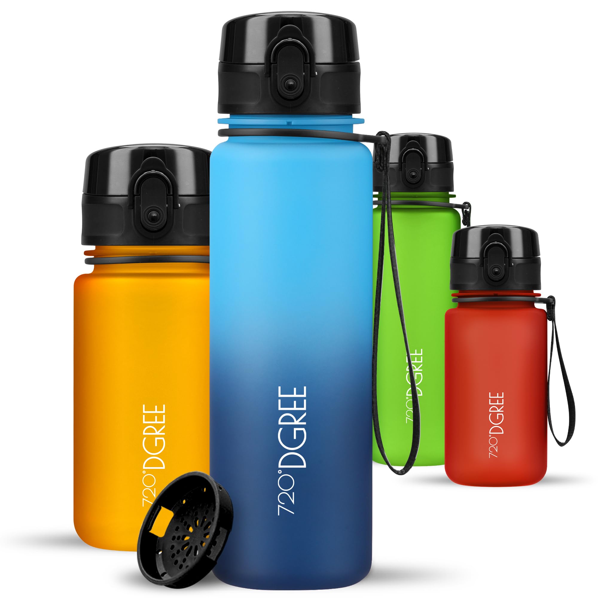 720°DGREE Water Bottle “uberBottle“ +Sieve - 500ml Multicolour - BPA-Free Tritan, Leakproof, Reusable Drinking Bottle - Sports Bottle for Gym, Fitness, Kids, Bike, Travel, School, Office — image 1