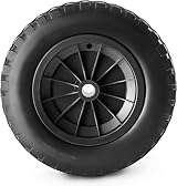 Vivo Technologies 14" Wheelbarrow Wheel PU Puncture Proof 3.50-8 Solid Tire view 2