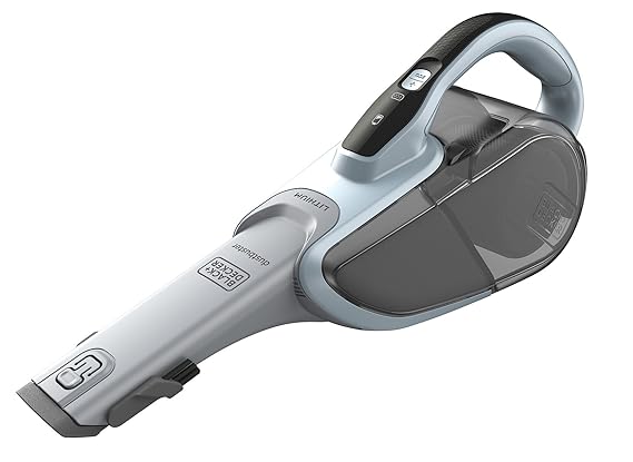 Black+Decker Lithium Dustbuster DVJ325J (mit Cyclonic Action, 10,8V Akku Handstaubsauger mit ausziehbarer Fugendüse und Polst