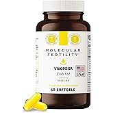 Molecular Fertility VIVOMEGA Fish Oil with VESIsorb® - Fertility Supplement for Women & Men - Doctor Formulated EPA DHA Omega 3 Fatty Acids, Vitamin D3 K2 for Reproductive Wellness - 60 Softgels