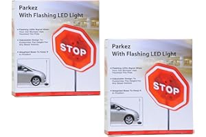 KOLE IMPORTS Parkez Flashing LED Light Parking Stop Sign For Garage, 2 pack