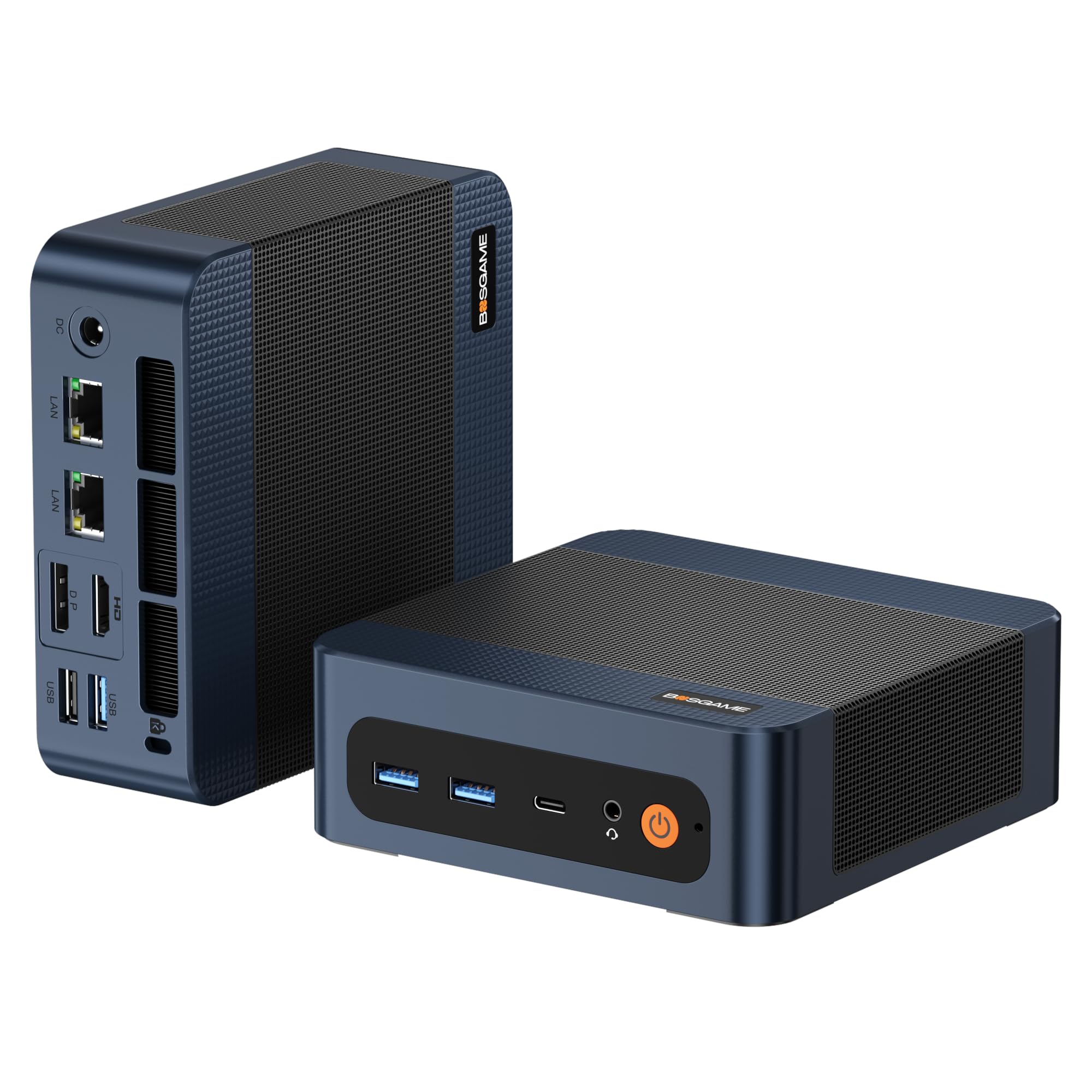 BOSGAME P3 MIX Mini PC, Mini Computadora de Escritorio con AMD Ryzen 5 7640HS (hasta 5.0 GHz), 16GB DDR5, 512GB PCIe SSD, Pantalla Triple 4K, USB 4.0, LAN Dual 2.5G y Wi-Fi 6E y BT5.2, para Hogar, Oficina, Juegos