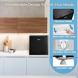 Midea MERM17S1ABB Cu.ft Mini Fridge Compact