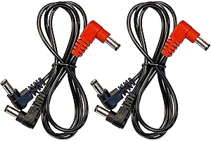Kurrent Electric (2) Pack 2-Way Split Effects Pedal DC Power Cables for Voodoo Labs Power Supply