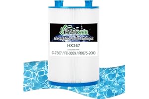 HANXER® C-7367 Spa Filter Cartridge Replaces for Dimension One Spa 1561-00, PDO75-2000, Filbur FC-3059, PDO75-2000, Baleen Filters AK-60035, 70759, 75 Sq.Ft Spa Hot Tub Filter, 1 Pack