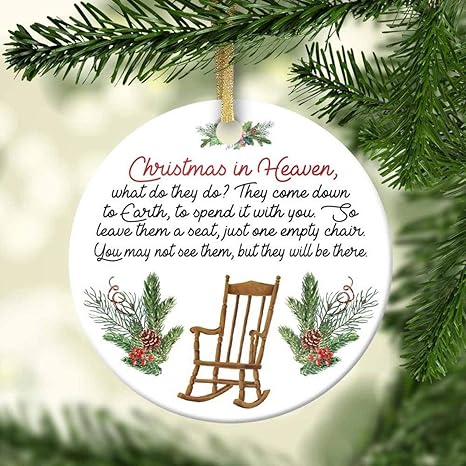 Christmas In Heaven Chair Ornament Memorial Ornament Loss Of A