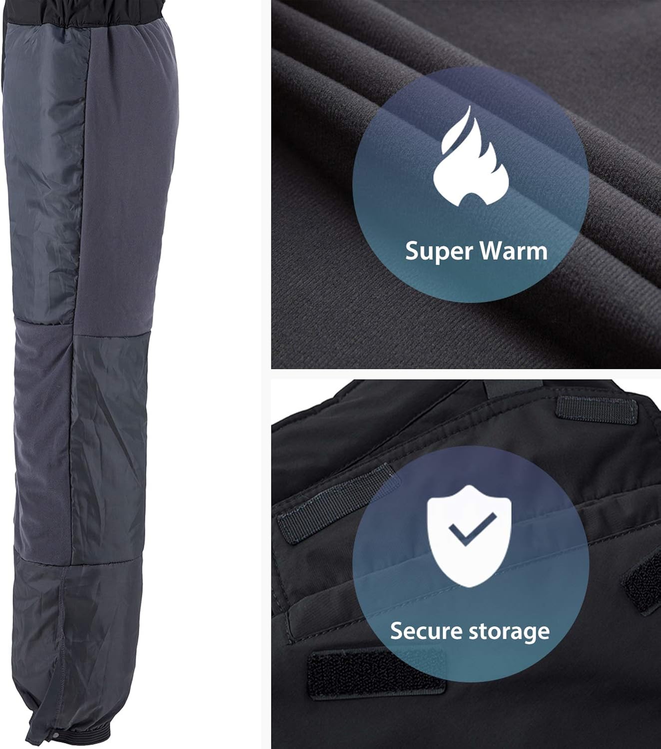Wantdo Men's Waterproof Ski Pants Warm Insulated Snow Pants Hiking Cargo Pants: Clothing
