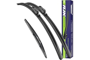 AJK 24 19 and 10 inch Wiper Blades, Premium All Season 3 Pack Driver Side and Passenger Side Front Windshield Wipers Replacem