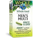 Natural Factors Whole Earth & SEA Men's Once A Day MULTIVITAMIN & Mineral, 60 Vegetarian Capsules