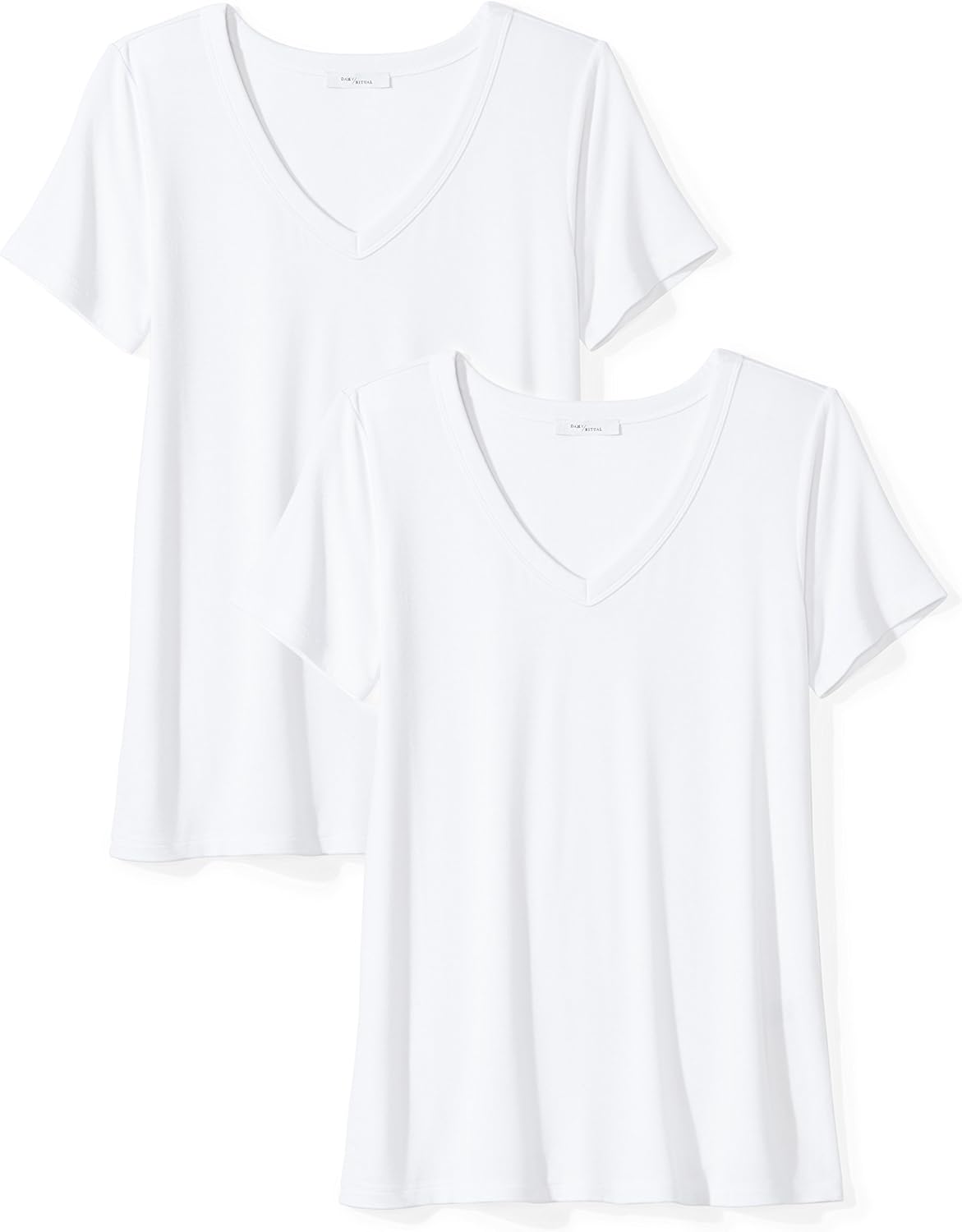  Brand - Daily Ritual Women's Jersey Short-Sleeve V-Neck T-Shirt: Clothing
