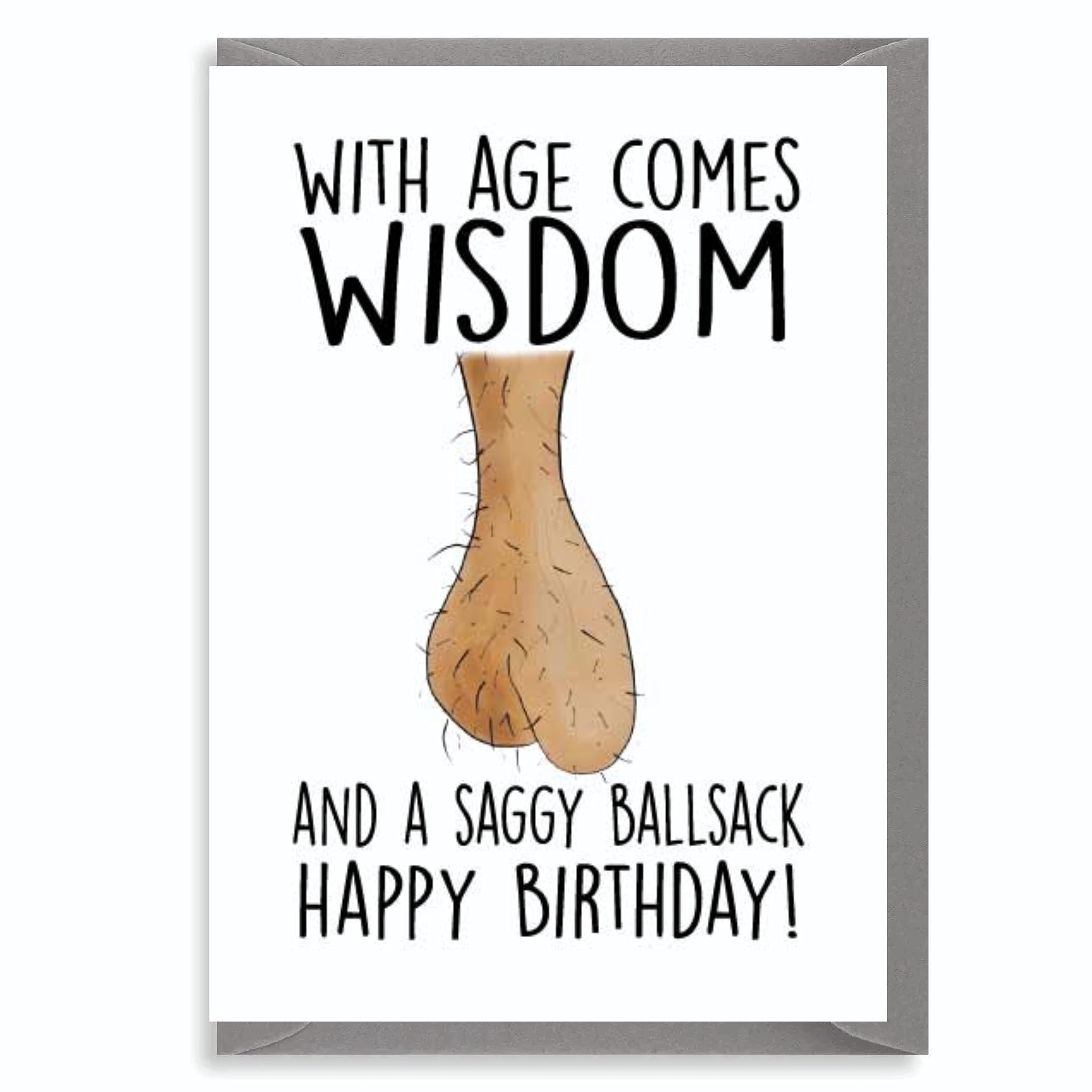 Funny Birthday Card For Him Colleague Husband Partner Male Wisdom Rude Adult Humour C369