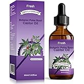 Organic Poke Root and Castor Oil – Herbal Massage Oil, Traditional Infusion, Natural Skin & Body Care – 2.03 oz (60 ml)