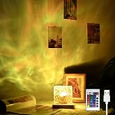YXQUA Ocean Wave Projector, 16 Colors Northern Lights, Plug-in | Remote, Touch Control, Timer, 3D Flame Water Ripple, Night Light, for Bedroom, Meditation, Yoga, Gift for Teenage Girls