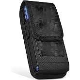 ykooe Belt Clip Holster Case for Samsung Galaxy S25/S24/S23/S22/S21 Ultra A16 A26 A35 A36 A55 A56 Models, Nylon Cell Phone Card Holder Pouch-Black