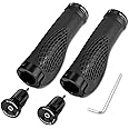 TOPCABIN Bike Grips,Ergonomic Design Bicycle Grips Widen Holding Rubber Bike Handlebar Grips with Aluminum LockGrips for Bike Mountain Road MTB
