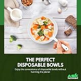Ask Packaging 240 ml Bagasse Bowls - 100 Pack, Biodegradable Microwavable view 5