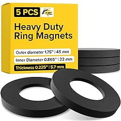 Heavy Duty Ring Magnets - Ultra Strong 1.75 Inch