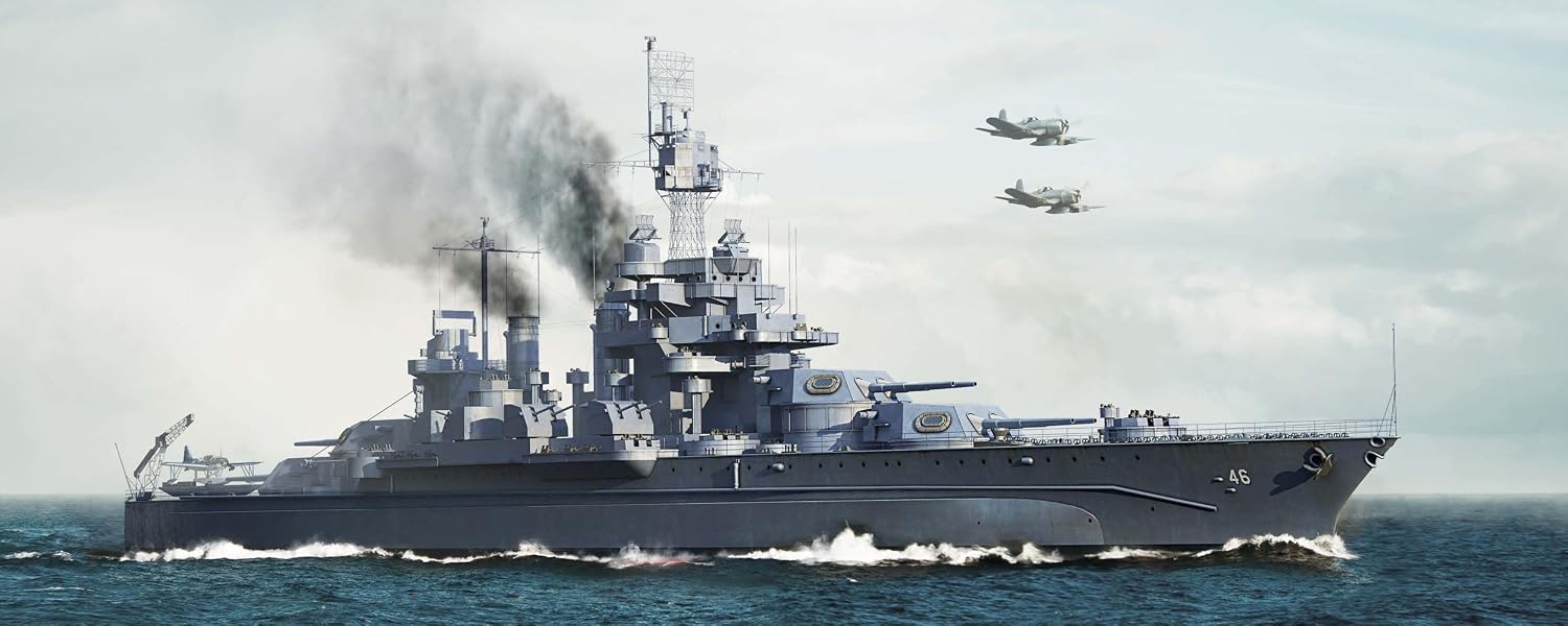 Trumpeter 1:700 - USS Maryland Battleship BB-46 (1945), Various, Small