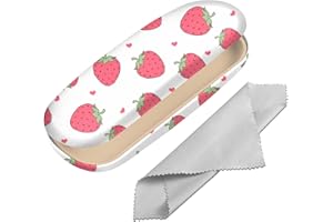 BHAHB Eyeglasses Case Hard Shell Protective Case for Glasses Eyeglass Box with Cleaning Cloth for Girls Women Cute Aesthetic