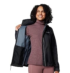 Columbia Womens Switchback IV Rain Jacket, Black, 1X