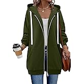 StunShow Womens Zip Up Hoodies Y2k Drawstring Sweatshirt Casual 2025 Fleece Jacket with Pocket