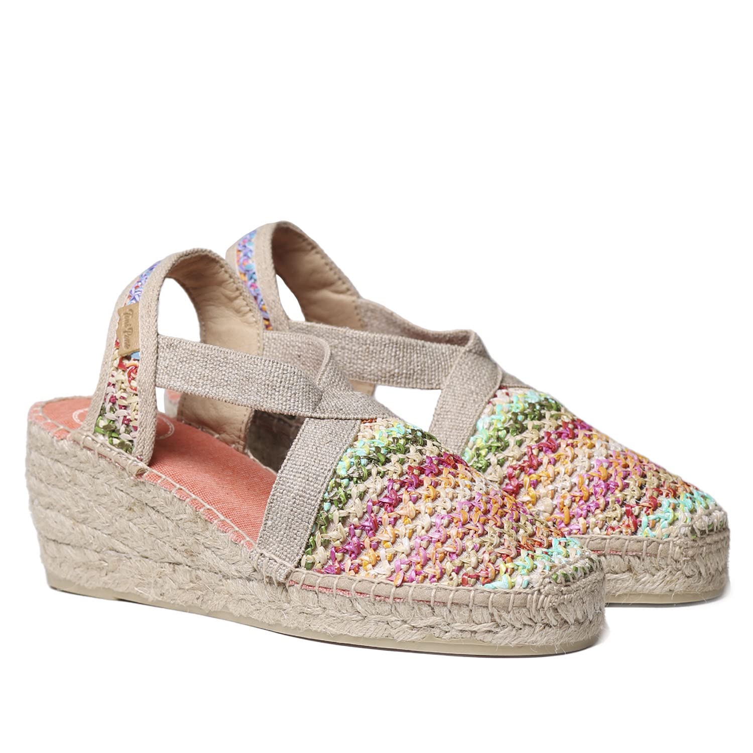 Toni Pons Women's Raffia Espadrille - Terra - Multicolor, 5 UK - 38 EU