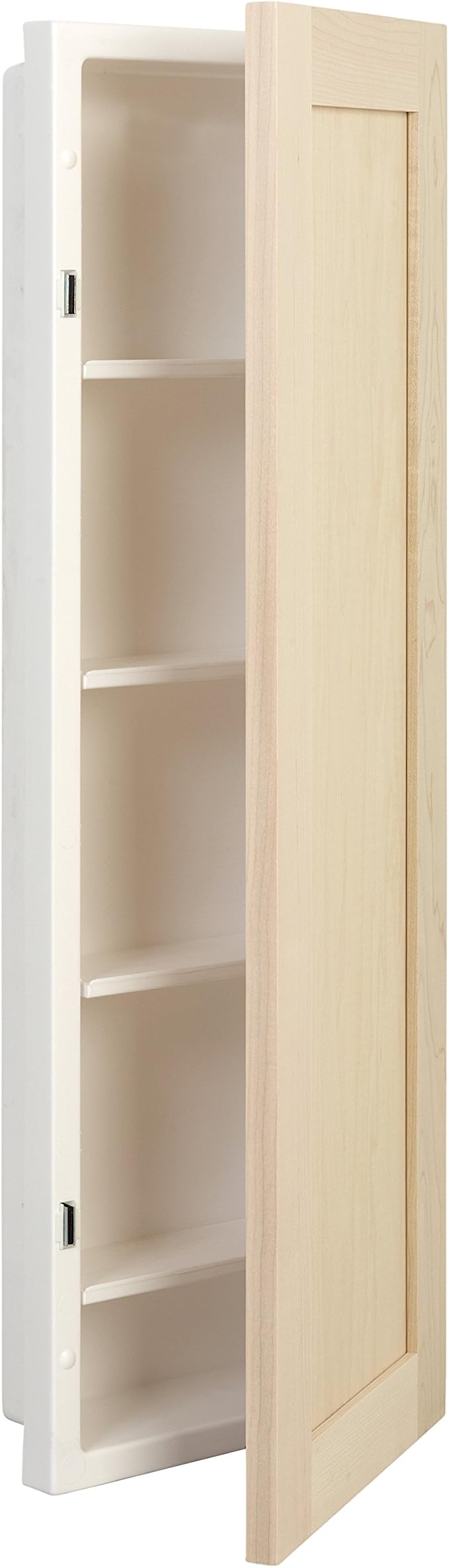 Amazon Com American Pride Fontana Single Medicine Cabinet With Unfinished Maple Door 12 X 36 White Home Kitchen