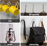 KINGLAKE Screw in Hooks 30 Pcs Q Hanger Hooks for Outdoor String Lights Silver view 7