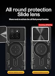 Elubugod Compatible with Xiaomi 14T Case,with Slide