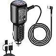 Dash Cam Charger USB C, Type C Car Charger, Dual Port Dashcam Power Adapter, Fast Charging Cord for REDTIGER F7N, Vantrue N4, WOLFBOX Dashcam (11.5FT)
