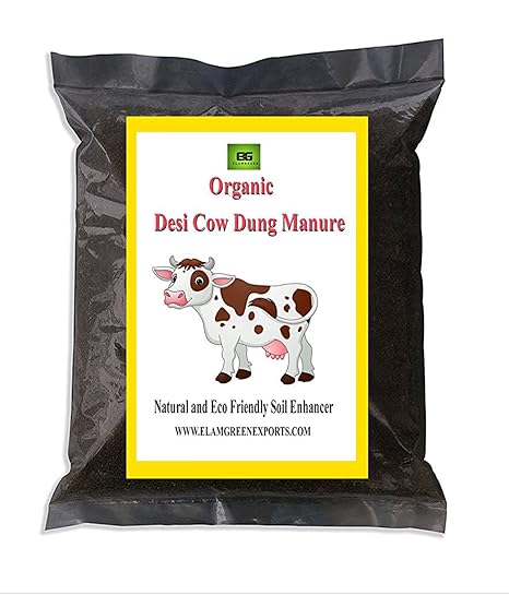 Elamgreen 5 kg Organic Cow Manure for Plants Growth