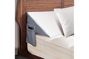ZTVZTV King Size Wedge Pillow for Headboard, Bed Gap Filler Pillow, Stop Pillow Falling Down, Triangle Bloster