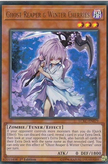 Amazon Com Yugioh Ghost Reaper Winter Cherries Lckc En079 Ultra Rare 1st Edition Legendary Collection Kaiba Mega Pack Toys Games