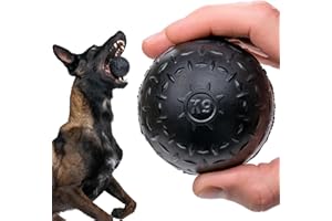 MONSTER K9 DOG TOYS Monster K9 Indestructible Dog Ball - Lifetime Replacement - Medium & Large Breeds - Ultra Durable for Aggressive Chewers - Chew & Fetch - 2.8in. Solid (Tennis Ball Sized)