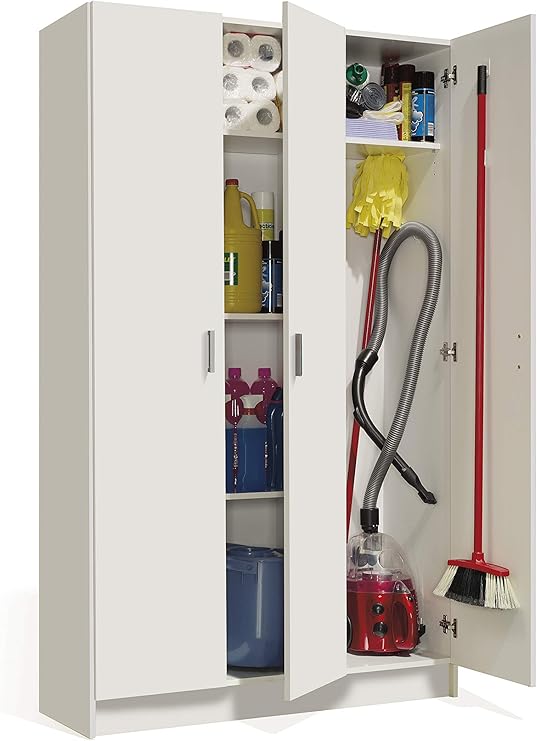 Mobili Portascope Da Interno Brico Esidra Armadio portascope 3 ante, Bianco, 180 x 108,8 x 37 cm: Amazon