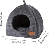 Pologmase Cat Cave Bed Tent Igloo with Removable Washable Cushion view 5