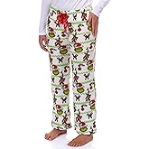 Dr. Seuss The Grinch Pajama Pants Women's Ugly Sweater Candy Canes Ornaments Lounge PJ Bottoms
