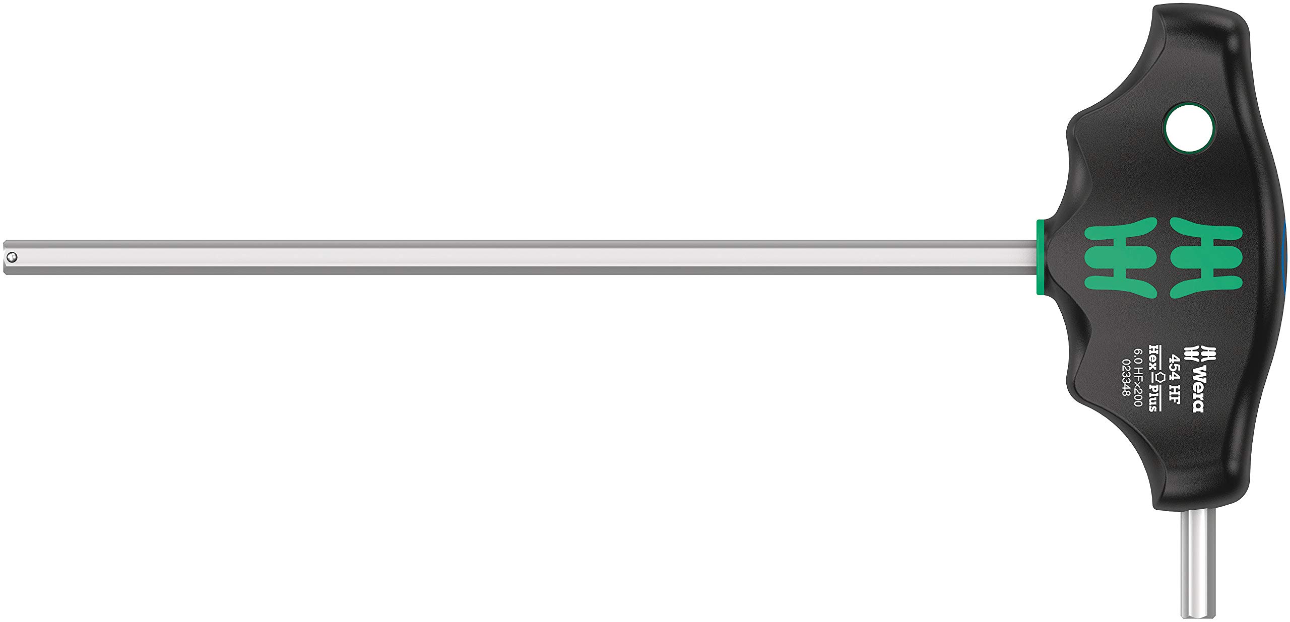Wera 05023348001 454 HF T-Handle Hexagon Screwdriver Hex-Plus with Holding Function 6 x 200 mm