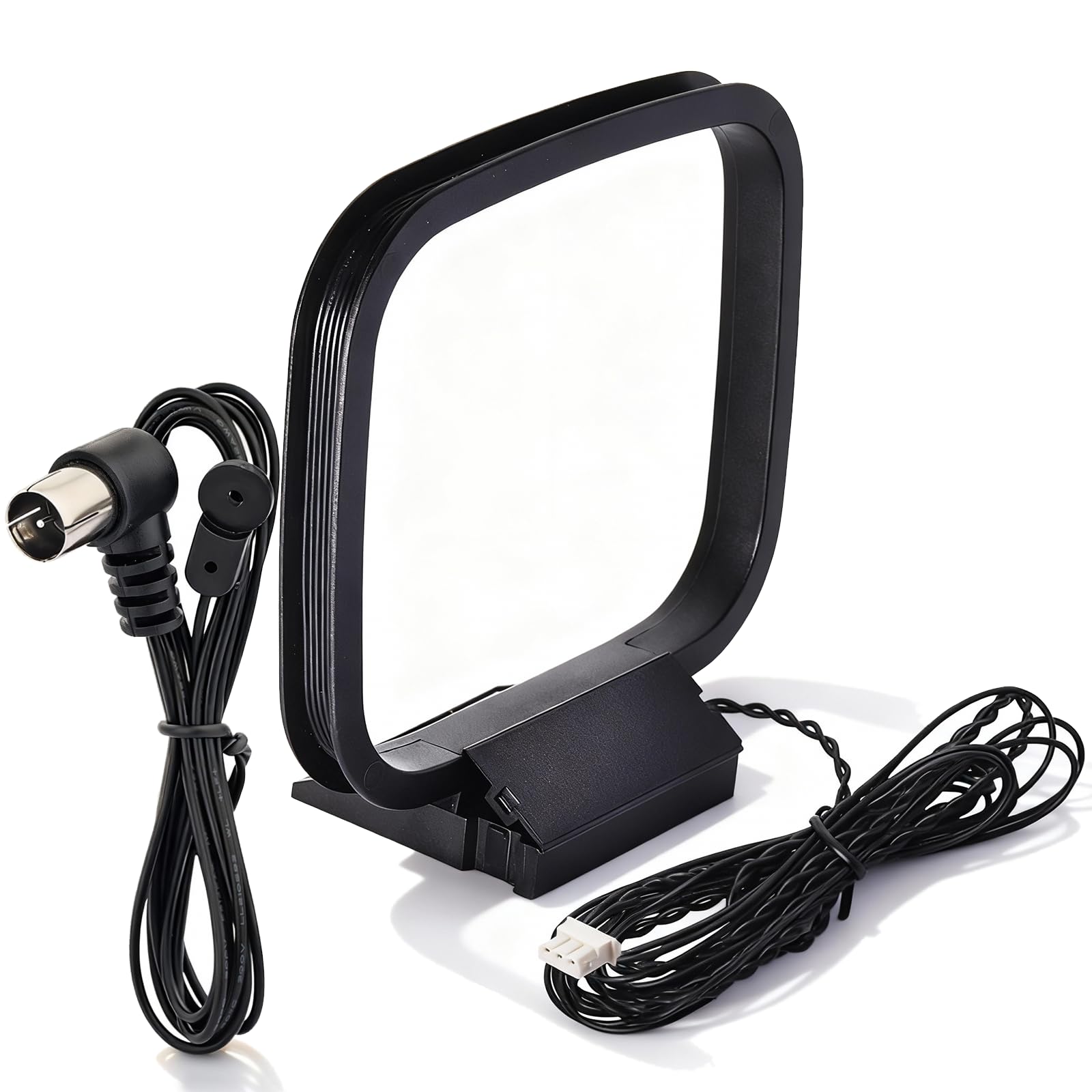 Bingfu AM Antenna 75 Ohm FM Antenna 3-Pin AM Radio Loop Antenna for HiFi Series Sharp Sound Stereo System Indoor Digital HD Radio Bluetooth Stereo AV Receiver Audio Vedio Home Theater Receiver