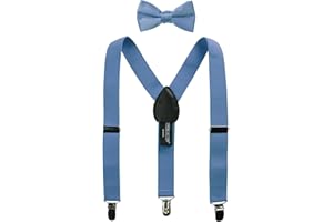 Spring Notion Boys' Suspenders and Solid Color Bowtie Set