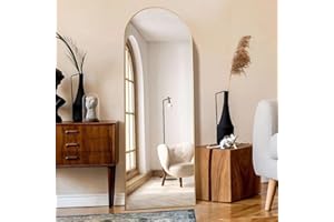 KOCUUY Arched Full Length Mirror, 64" x 21" Full Body Mirror Floor Length Mirror, Gold Standing Mirror Full Length, Arched Fl