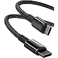 Baseus USB C Cable, 100W PD 5A QC 4.0 Fast Charging USB C to USB C Cable, Zinc Alloy Nylon Braided USB Type C Charger Cable for iPhone 16 15 Pro Plus Pro Max, MacBook, iPad Pro, Samsung S23/S22 (10ft)