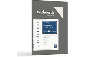 Southworth Company, Agawam, MA Z980CK Fine Parchment Paper,65lb,100 SH/BX,Acid-Free/Lignin,Ivory