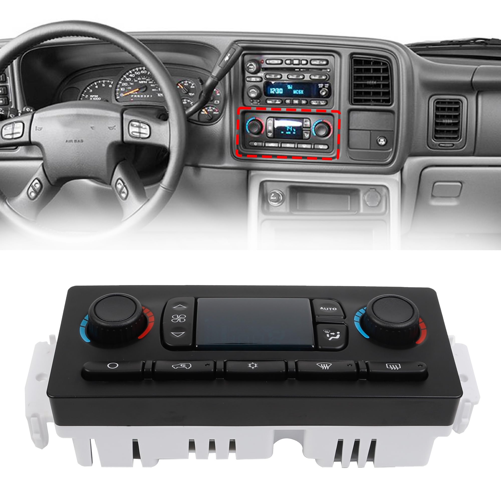 Photo 1 of Dasbecan 599-211XD AC Climate Control Module Compatible with 2003-2004 Cadillac Escalade Chevrolet Avalanche Silverado Suburban Tahoe GMC Sierra Yukon Replace#10367041 10367042