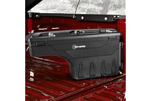 KitsPro Truck Bed Tool Box for 2019-2024 Dodge Ram 1500 2500 Passenger Side (DO NOT FIT Classic Models), Rotatable Storage Case Toolbox with Keyless Combination Lock
