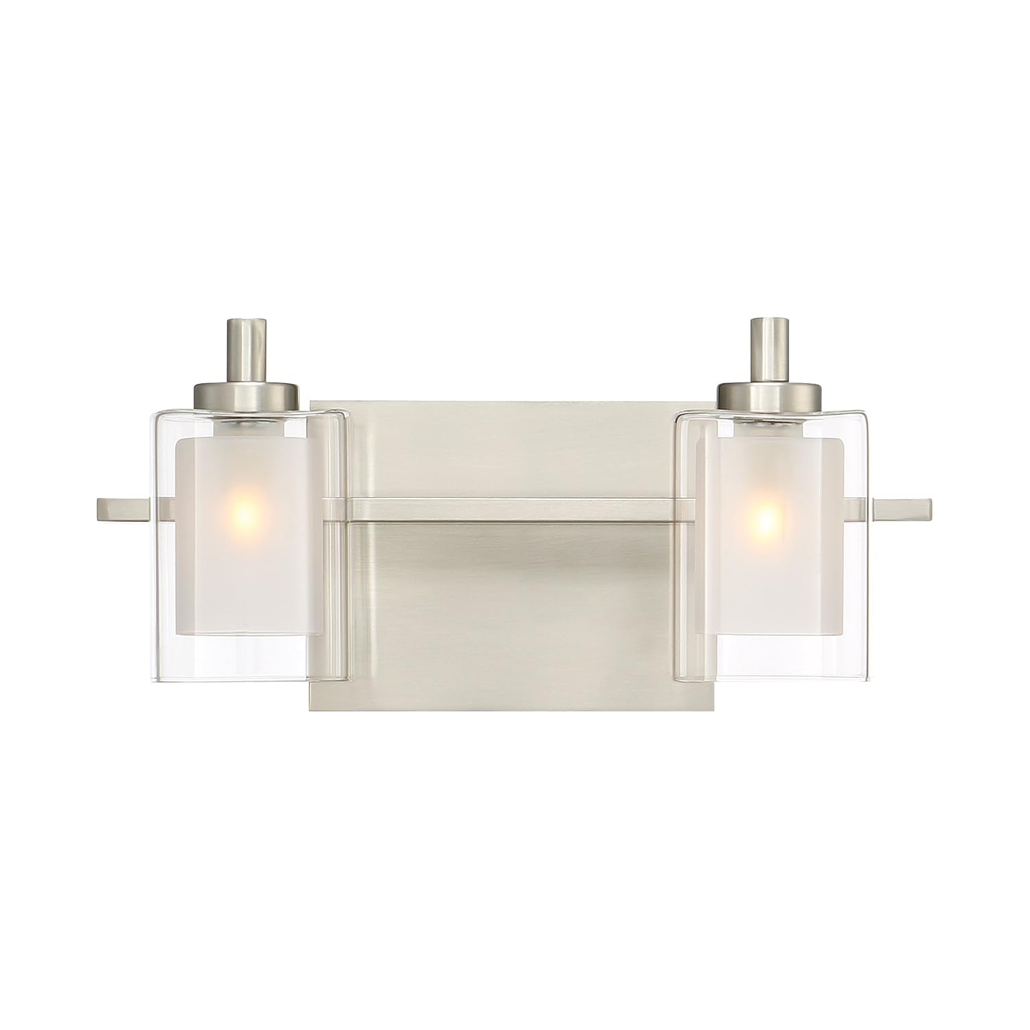 Quoizel KLT8602BNLED Kolt Modern Vanity Bath Lighting, 2-Light, LED 9 Watts, Brushed Nickel (6" H x 13" W)