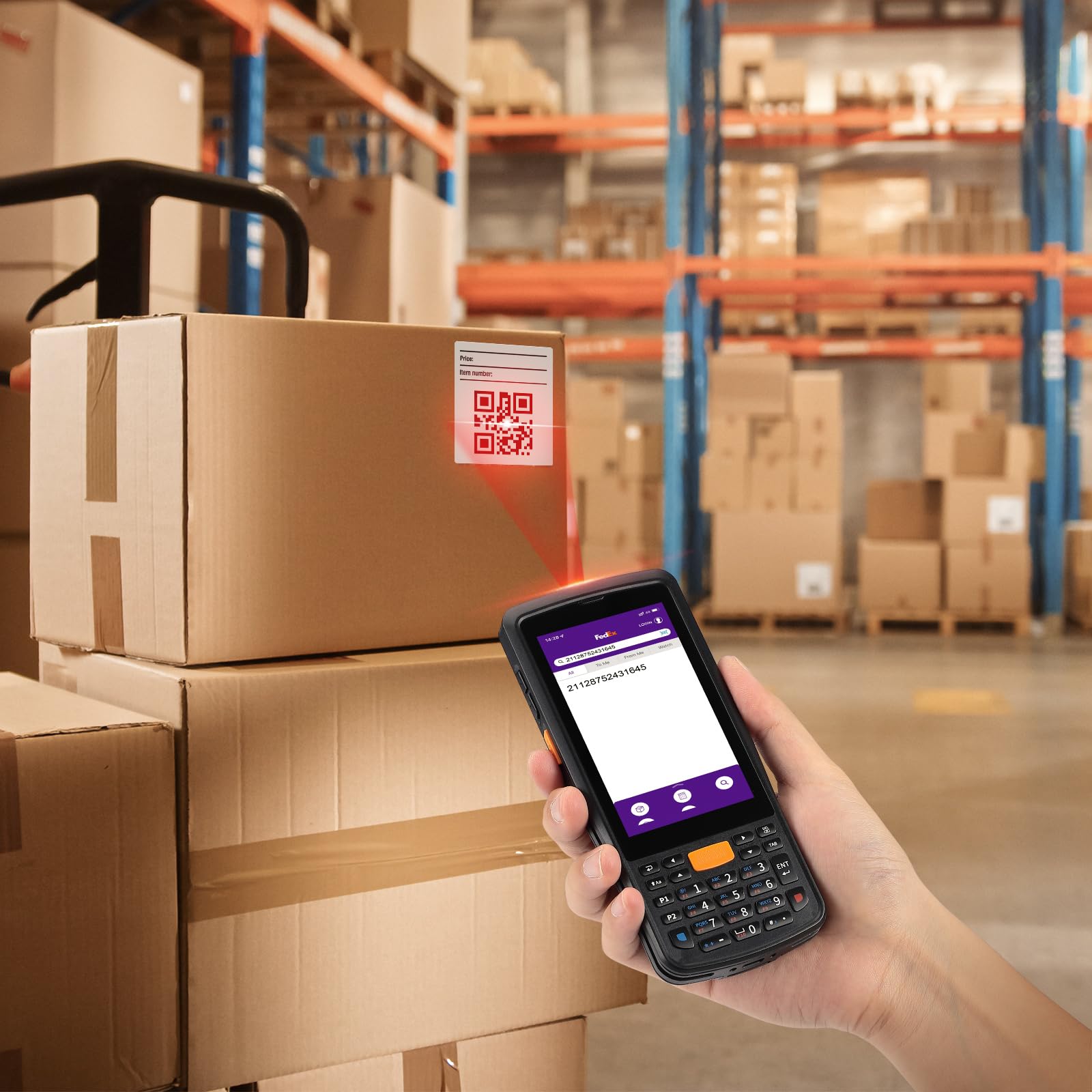 MUNBYN 099 [Android 11+1D 2D Scanner] Android-Barcode-Scanner 2025 New, PDA Handheld Computer,Equip with Zebra Scanner SE4710, Store Inventory Scanner, QR UPC, Rugged 4G, Data Collector for Warehouse