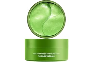 Ajiorcli Under Eye Patches, Eye Mask, Eye Patches for Puffy Eyes and Dark Circles - 60 PCS Aloe Vera Under Eye Mask to Reduce Puffiness, Fine Lines, and Wrinkles with Pure Natural Extracts